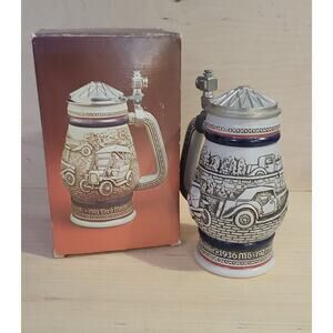 Avon Car Classics Ceramic Beer Stein with Trazarra Cologne 1979 New in Box